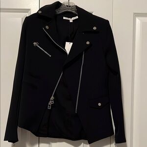 NWT Veronica Beard Hadley scuba jacket sz 2 black